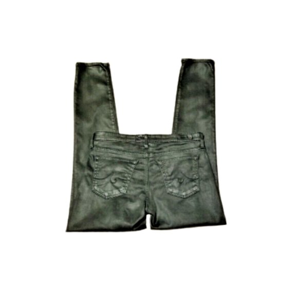 ADRIANO GOLDSCHMIED Black Leatherette Super Skinny Ankle Leggings Sz 28 Jeans - Picture 12 of 14